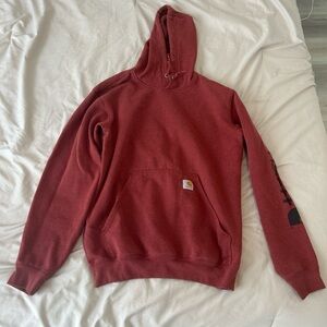 Carhartt Maroon Hoodie with Logo